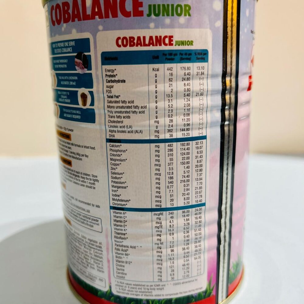 Cobalance Junior | Chocolate Flavour | Milk Protein Powder - Image 4